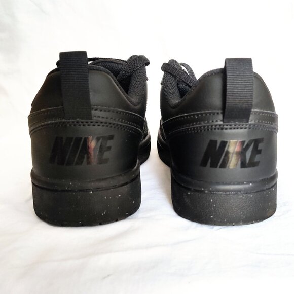 Like New NIKE Black Leather Lace-up Sneakers Tennis Shoes 38 7 - Picture 4 of 7